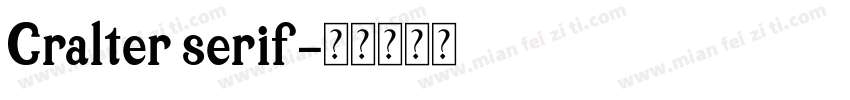 Cralter serif字体转换